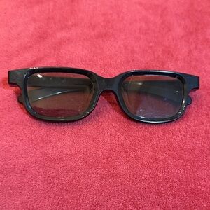 Real D 3D black plastic 3-D glasses